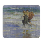Kinder am Strand (von Edward Henry Potthast) Schneidebrett (Vorderseite)