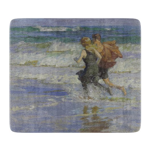 Kinder am Strand (von Edward Henry Potthast) Schneidebrett (Vorderseite)