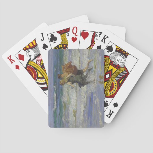 Kinder am Strand (von Edward Henry Potthast) Spielkarten (Rückseite)