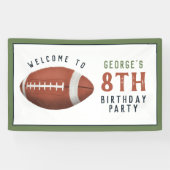 Kinder American Football Kindergeburtstag Begrüßun Banner (Horizontal)