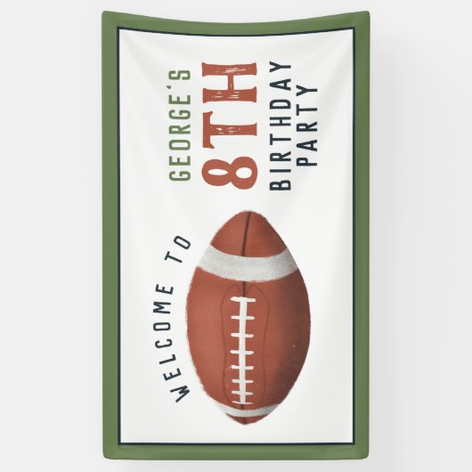 Kinder American Football Kindergeburtstag Begrüßun Banner (Vertikal)