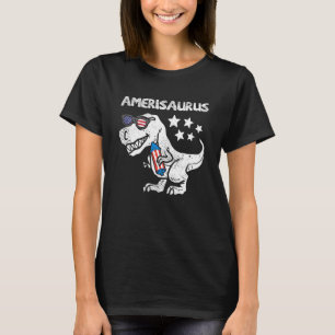 Kinder Amerisaurus Trex Dinosaurier 4. Juli Patrio T-Shirt