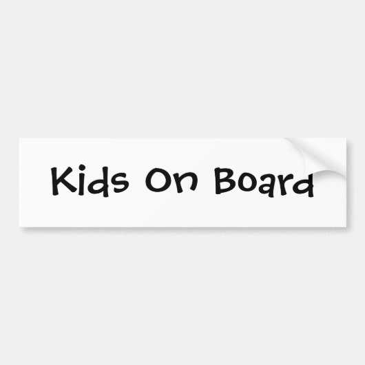 Kinder an Bord Autoaufkleber (Vorne)