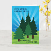 Kinder an den Sommer-Lager-Sonnenschein-und Karte (Gelbe Blume)