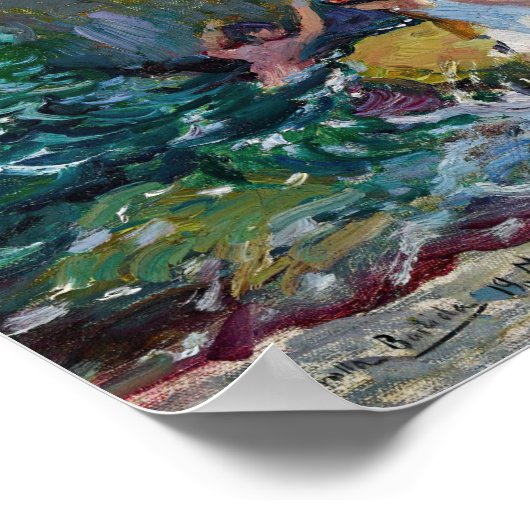 Kinder an der Küste, Jávea | Joaquín Sorolla Poster (Ecke)