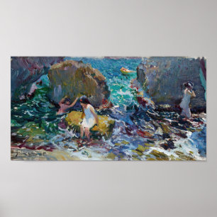 Kinder an der Küste, Jávea   Joaquín Sorolla Poster