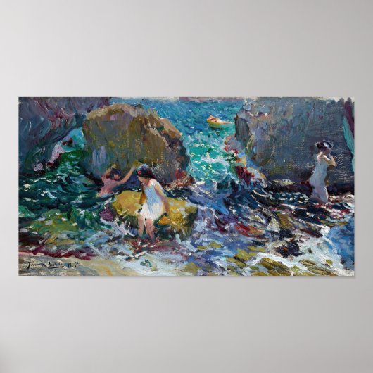Kinder an der Küste, Jávea | Joaquín Sorolla Poster (Vorne)