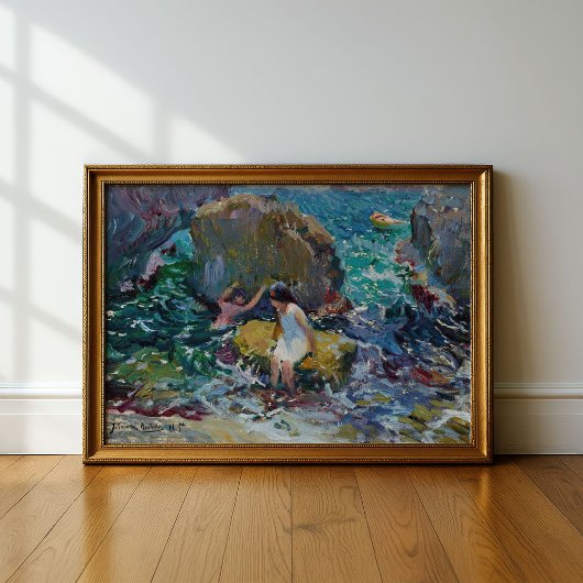 Kinder an der Küste, Jávea | Joaquín Sorolla Poster
