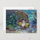 Kinder an der Küste, Jávea | Joaquín Sorolla Postkarte (Vorne/Hinten)
