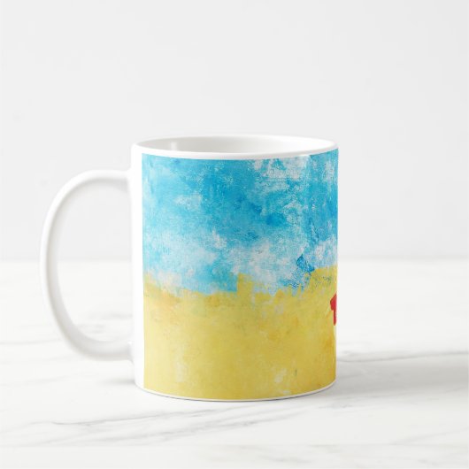 Kinder an der Küste Moderne Kunst Kaffeetasse (Links)