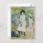 Kinder an der Küste von Guernsey Renoir Postkarte (Vorne/Hinten)