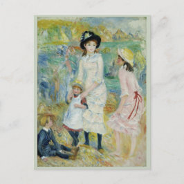 Kinder an der Küste von Guernsey Renoir Postkarte