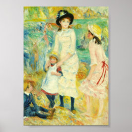 KINDER AN DER SEESHORE MIT RENOIR POSTER