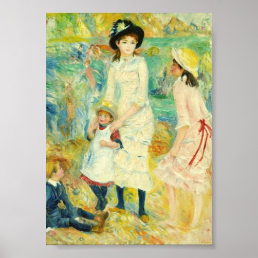 KINDER AN DER SEESHORE MIT RENOIR POSTER (Vorne)