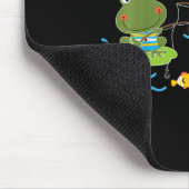 Kinder angeln Frösche Süßer Fischer  Mousepad (Ecke)