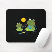 Kinder angeln Frösche Süßer Fischer  Mousepad (Mit Mouse)