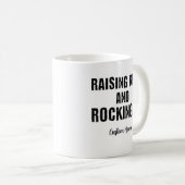 Kinder anheben und Individuelle Name rocken Kaffeetasse (VorderseiteRechts)