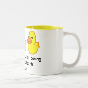 Kinder anzuheben ist wie pecked zum Tod vorbei Zweifarbige Tasse