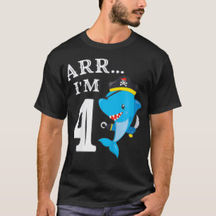 Kinder ARR IM 4 Geburtstagsgeschenk Pirate 4. Gebu T-Shirt