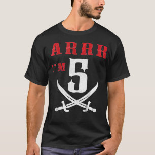Kinder ARRR Im 5 Pirate Geburtstagsparty 5 Jahre O T-Shirt