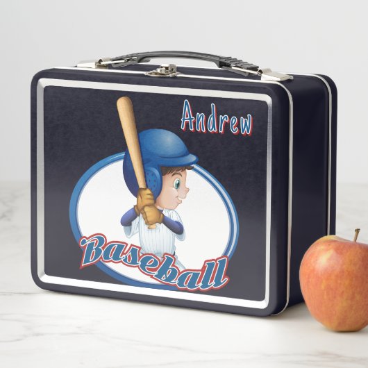 Kinder auf Baseball Metall Brotdose (Beispiel)