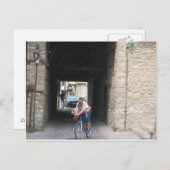 Kinder auf dem Fahrrad Postkarte (Vorne/Hinten)