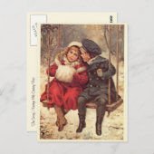 Kinder auf dem Laufsteg Postkarte (Vorne/Hinten)