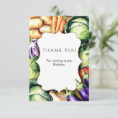 Kinder auf dem Markt für lokal angebaute Bauern Dankeskarte (Stehend Vorderseite)