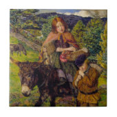 Kinder auf dem Markt (von John Lee) Fliese (Vorderseite)