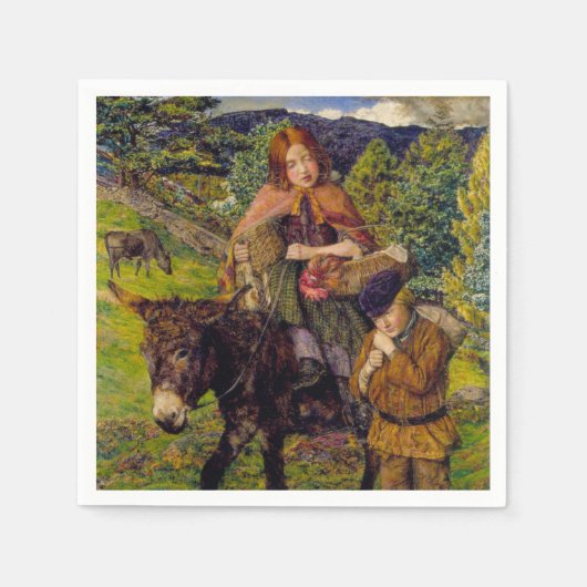 Kinder auf dem Markt (von John Lee) Serviette (Vorderseite)