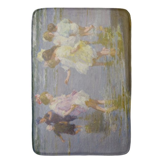 Kinder auf dem Strand (von E.H. Potthast) Badematte (Vorderseite Vertikal)