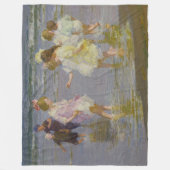 Kinder auf dem Strand (von E.H. Potthast) Fleecedecke (Vorderseite)