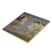 Kinder auf dem Strand (von E.H. Potthast) Fliese (Seite)