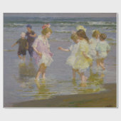 Kinder auf dem Strand (von E.H. Potthast) Geschenkpapier (Flach)