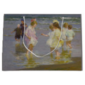 Kinder auf dem Strand (von E.H. Potthast) Große Geschenktüte (Vorderseite)
