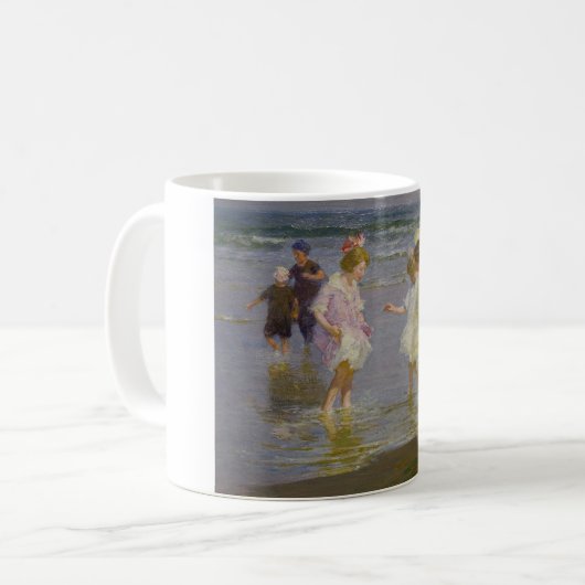 Kinder auf dem Strand (von E.H. Potthast) Kaffeetasse (Vorderseite Links)