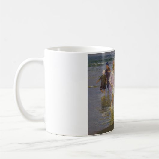 Kinder auf dem Strand (von E.H. Potthast) Kaffeetasse (Links)