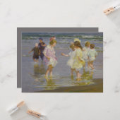 Kinder auf dem Strand (von E.H. Potthast) Karte (Vorderseite/Rückseite Beispiel)