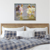 Kinder auf dem Strand (von E.H. Potthast) Leinwanddruck (Insitu (Schlafzimmer))