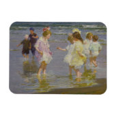 Kinder auf dem Strand (von E.H. Potthast) Magnet (Horizontal)