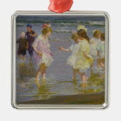 Kinder auf dem Strand (von E.H. Potthast) Ornament Aus Metall (Vorne)