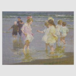 Kinder auf dem Strand (von E.H. Potthast) Seidenpapier