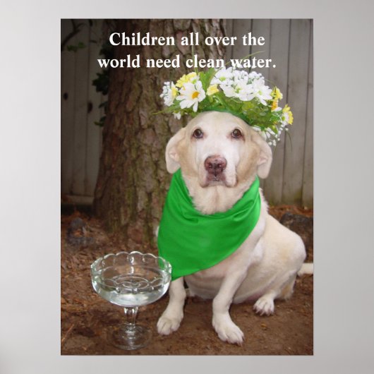 Kinder auf der ganzen Welt brauchen sauberes Wasse Poster (Vorne)