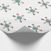 Kinder auf der ganzen Welt Geschenkpapier (Ecke)