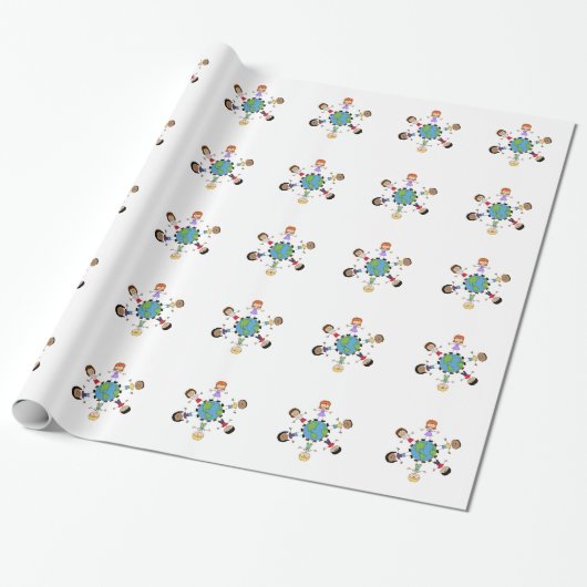 Kinder auf der ganzen Welt Geschenkpapier (Ungerollt)