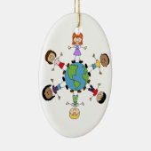 Kinder auf der ganzen Welt Keramikornament (Rechts)