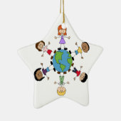 Kinder auf der ganzen Welt Keramikornament (Rechts)