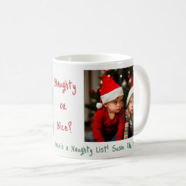 Kinder auf der schmutzigen Weihnachtsliste Kaffeetasse