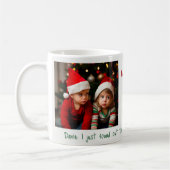 Kinder auf der schmutzigen Weihnachtsliste Kaffeetasse (Links)