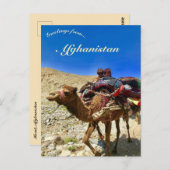 Kinder auf einem Kamel in Herat Afghanistan Postkarte (Vorne/Hinten)